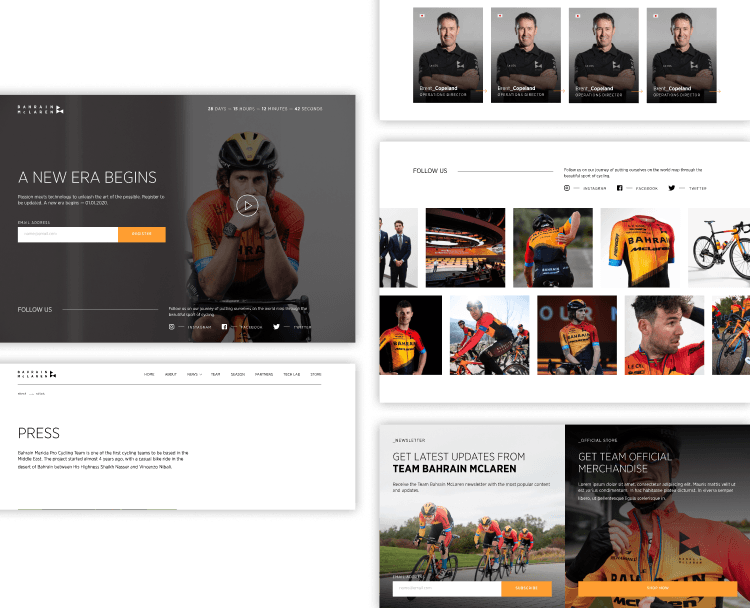 Screenshots from Bahrain McLaren page