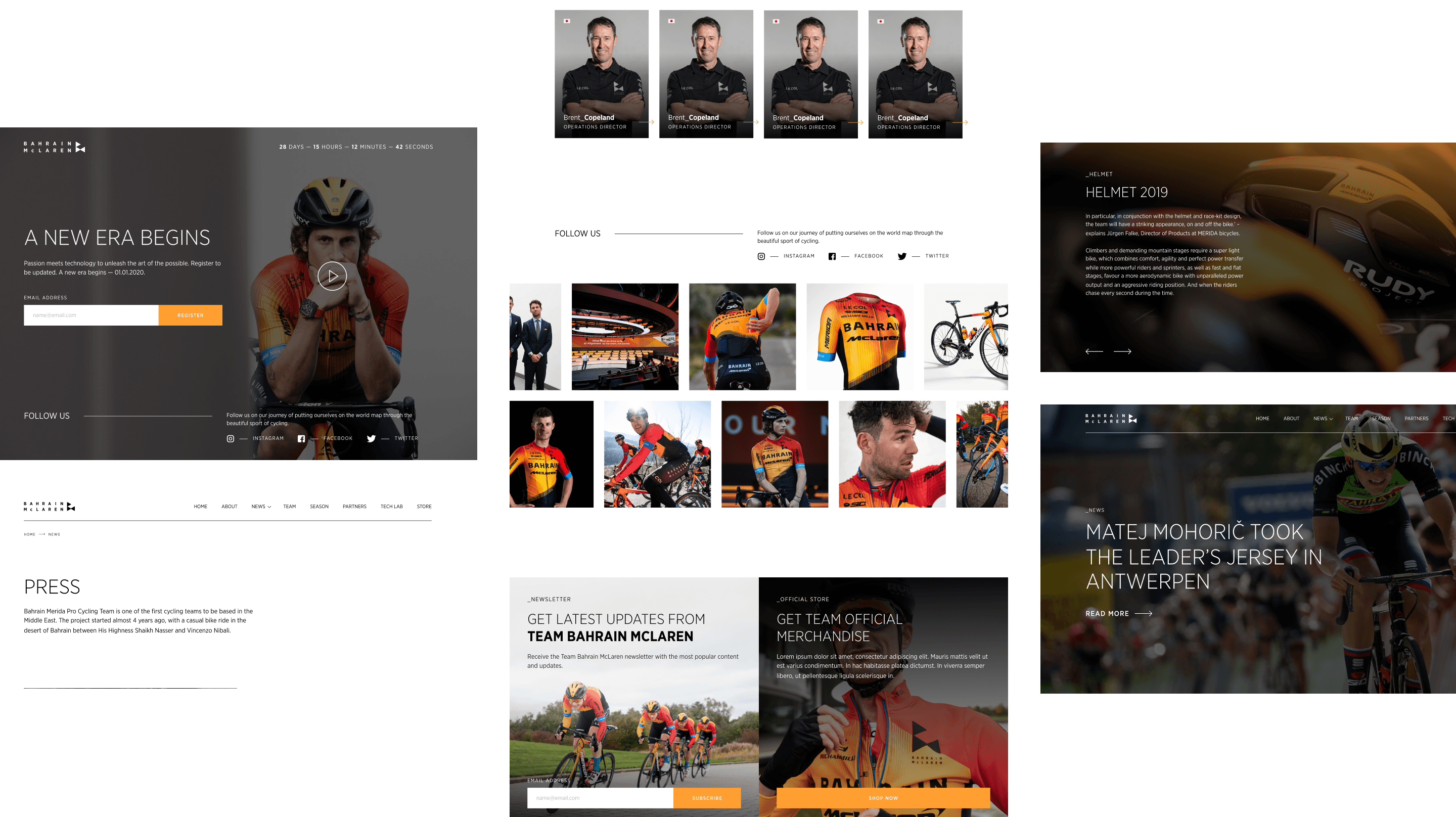 Screenshots from Bahrain McLaren page