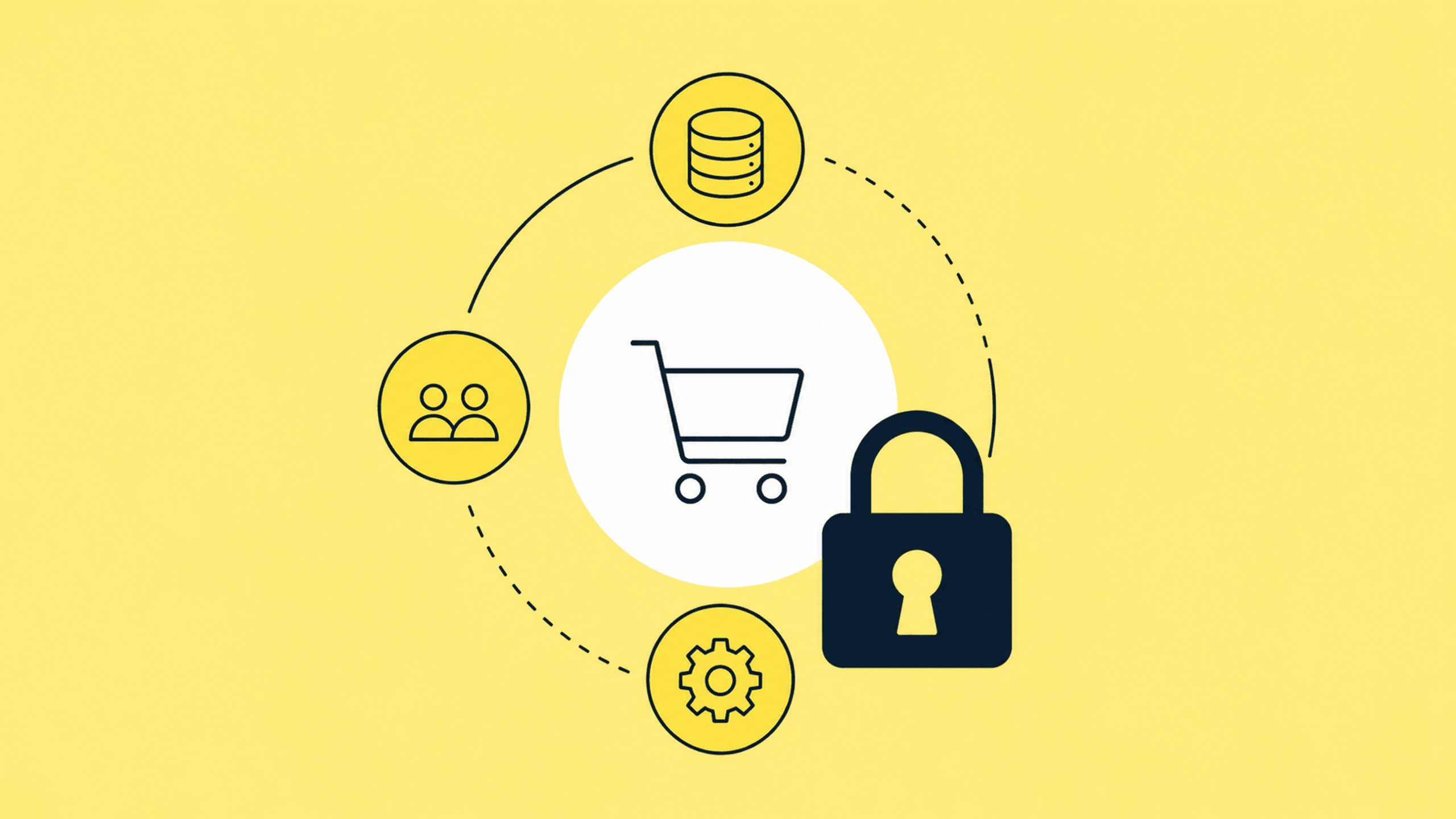 Commerce platform ownership featured image - abstract geometric shapes on light background