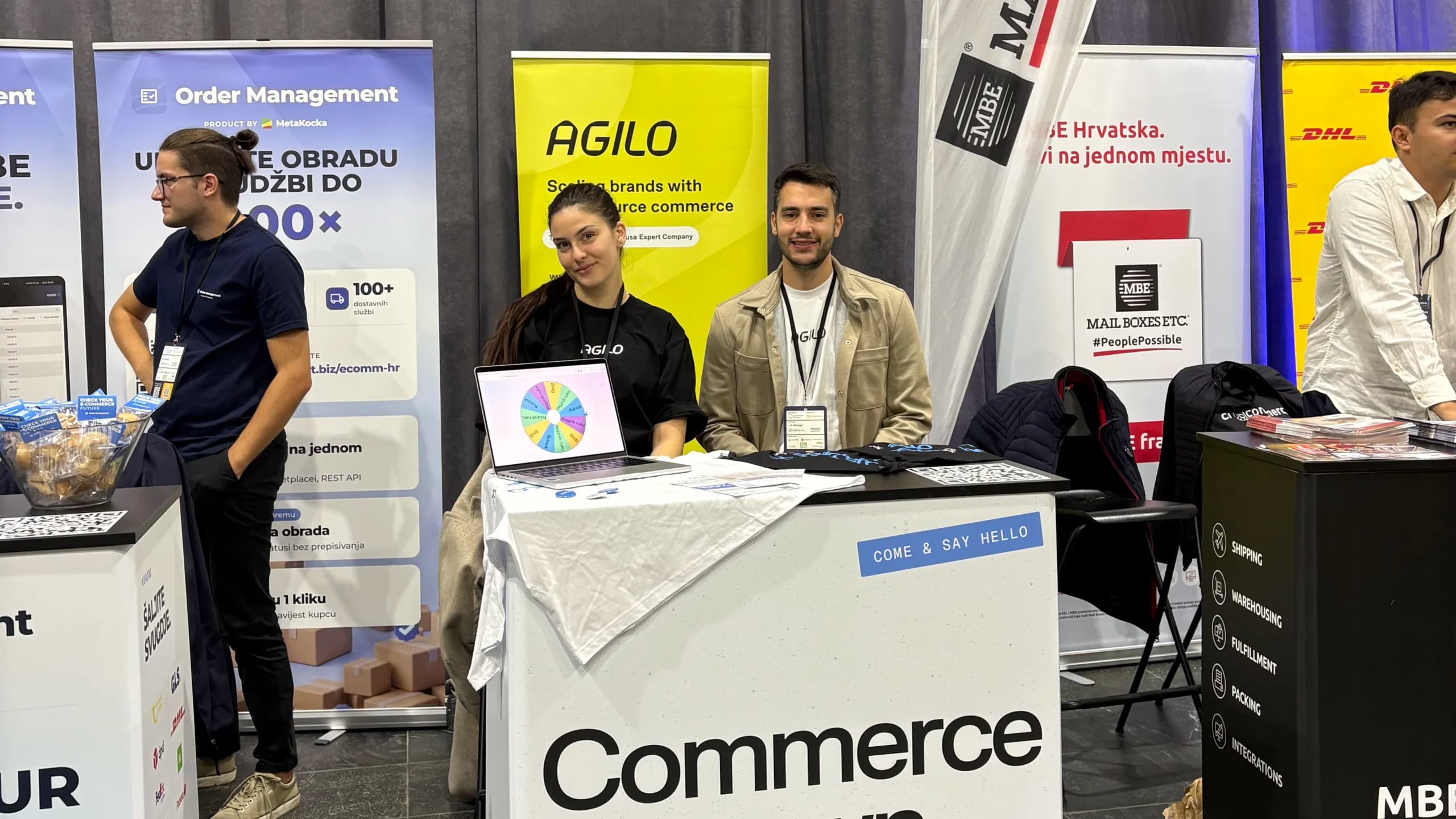 The Agilo booth with the Commerce you own banner at CRO Commerce 2026 in Zagreb