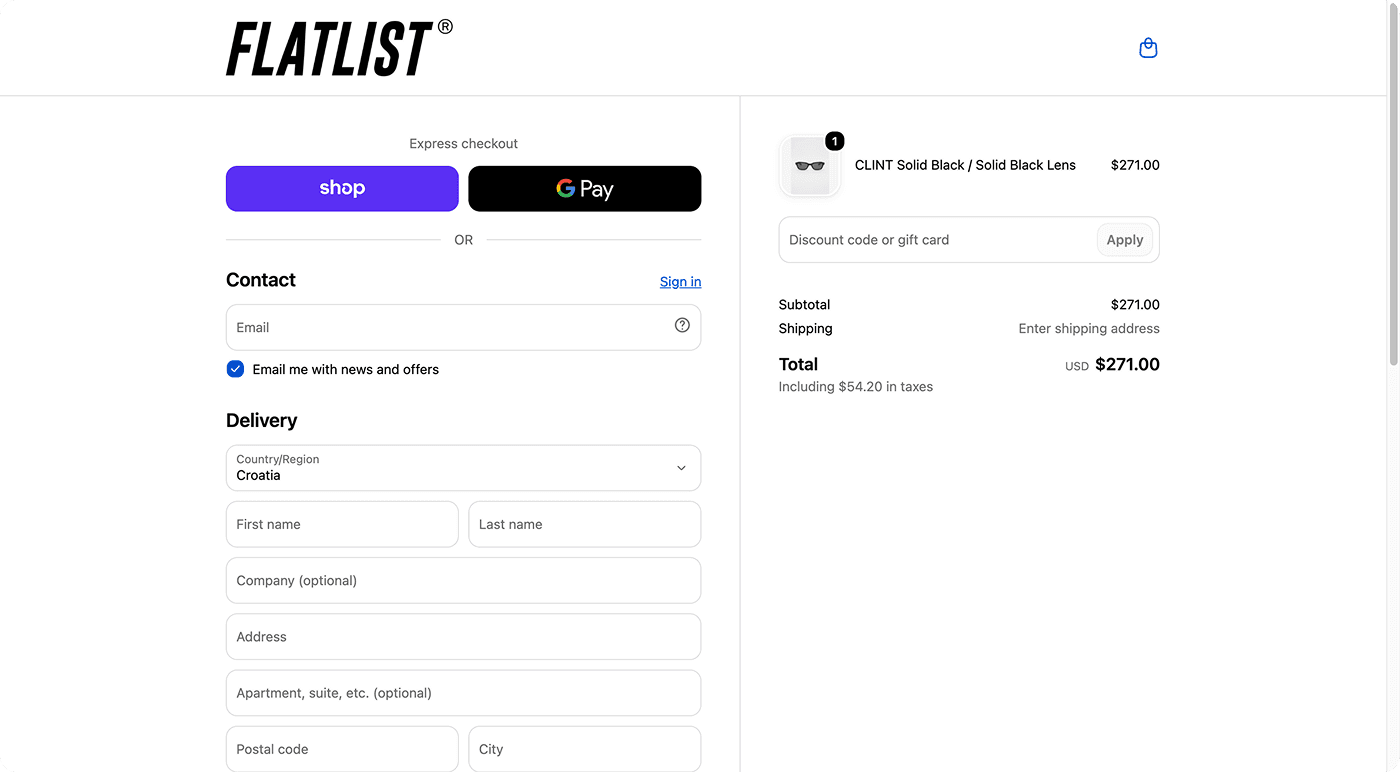 Flatlist website screenshot